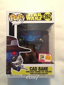 Funko Pop Star Wars Cad Bane 262 2018 San Diego Comic Con Exclusive Sticker MINT