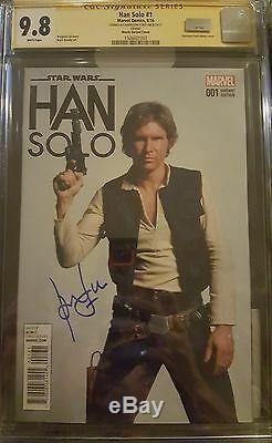 Han Solo #1 photo cover variant CGC 9.8 SS Signed by Harrison Ford