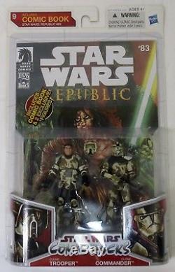 Hasbro Star Wars Comic Packs #9 Clone Trooper Commander 3.75 Figure Sealed