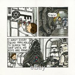 JEFFREY BROWN Vader's Little Princess p12 ORIGINAL COMIC ART Star Wars