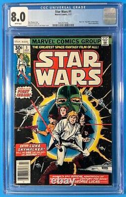 Key Issue 1st appearance of Luke, Leia, Vader Star Wars #1 cgc 8.0