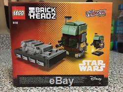LEGO Star Wars BrickHeadz NYCC Comic Con Exclusive Boba Fett Han Solo Carbonite