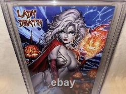 $$ Lady Death All Hallows Evil #1 CGC 9.8 N Hallowqueen Edition 182/250 MInty $$