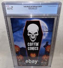 $$ Lady Death All Hallows Evil #1 CGC 9.8 N Hallowqueen Edition 182/250 MInty $$