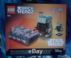 Lego BrickHeadz Boba Fett & Han Solo in Carbonite NY COMIC CON EXCLUSIVE 41498