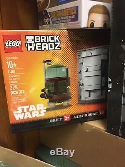 Lego Brickheadz nycc 2017 2018 Boba Fett Han Solo Star Wars Comic Con Exclusive