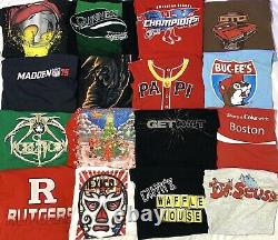 Lot of 70 Vintage/Retro/NEW Graphic T-Shirts Sports Movie Comic Book Video Game