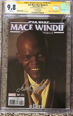 Mace WIndu #1 photo cover variant CGC 9.8 SS Signed by Samuel L Jackson