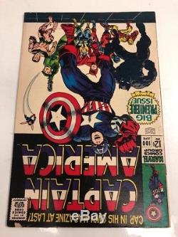 Marvel Comics Group Captain America # 100 Comic Book Free Shipping. 12 Cent