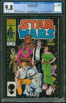 Marvel Comics STAR WARS # 107 CGC 9.8 NEAR MINT/M White Pages The Last Issue