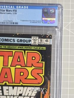 Marvel Comics Star Wars #18 CGC 9.4 Graded Newsstand 1978