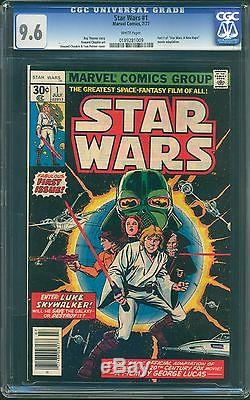 Marvel Comics Star Wars #1 Cgc 9.6 White Pages 1st Issue Key A New Hope