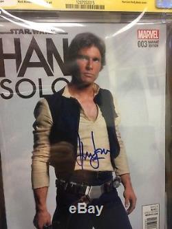 Marvel Comics Star Wars Han Solo #3 Signed Autographed Harrison Ford CGC SS 9.8