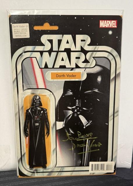 Marvel Darth Vader #1 2015 Action Figure Variant Autographed By Dave Prowse