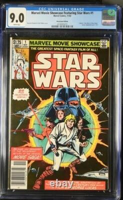Marvel Movie Showcase Featuring Star Wars #1 Cgc 9.0 Rare Newsstand 925010 Marvel Movie Showcase Featuring Star Wars #1 Cgc 9.0 Rare Newsstand 925010