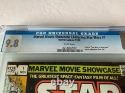 Marvel Movie Showcase Featuring Star Wars 1 Cgc 9.8 White Pages Comics 1982 Marvel Movie Showcase Featuring Star Wars 1 Cgc 9.8 White Pages Comics 1982