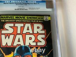 Marvel Movie Showcase Featuring Star Wars 1 Cgc 9.8 White Pages Comics 1982 Marvel Movie Showcase Featuring Star Wars 1 Cgc 9.8 White Pages Comics 1982
