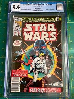 Marvel Movie Showcase Star Wars 1 CGC 9.4 Newsstand 1982 WP Vader Skywalker