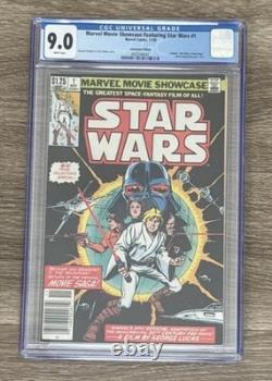 Marvel Movie Showcase Star Wars #1, Newsstand (1982) CGC 9.0