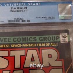 Marvel STAR WARS #1 1977 1st Print CGC 8.0 Newsstand KEY ISSUE Vader Luke 1st Ap