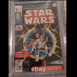 Marvel STAR WARS #1 1977 1st Print CGC 8.0 Newsstand KEY ISSUE Vader Luke 1st Ap