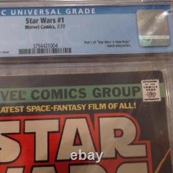 Marvel STAR WARS #1 1977 1st Print CGC 8.0 Newsstand KEY ISSUE Vader Luke 1st Ap