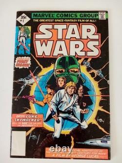 Marvel Star Wars 1977 Vintage Comic Book No. 1 Diamond 35 Cent Reprint VG +