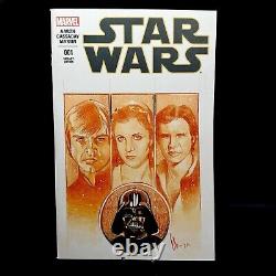 Marvel Star Wars #1 (2015) Blank Variant Sketch Cover By Chris Owen Art