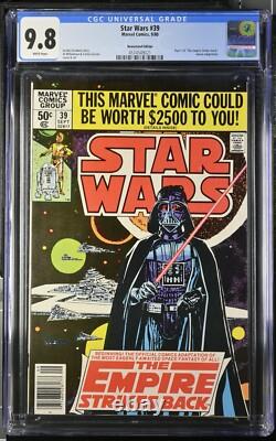 Marvel Star Wars #39 Cgc 9.8 Wp Nm/mt Newsstand Ed Empire Strikes Back Marvel Star Wars #39 Cgc 9.8 Wp Nm/mt Newsstand Ed Empire Strikes Back