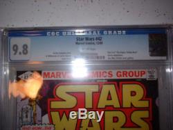 Marvel Star Wars 42 CGC 9.8 1ST Boba Fett & Yoda in comics White pages