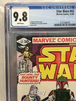 Marvel Star Wars 42 NM/M CGC 9.8 White Pages 1st App Boba Fett and Yoda