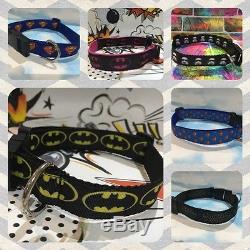 Marvel Superhero handmade Dog and Cat Collar, Batman, Superman, Comic, Star Wars