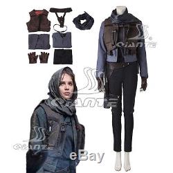 New Rogue One A Star Wars Story Jyn Erso Sergeant Cosplay Costume Vest Comic Con