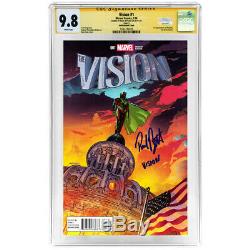 Paul Bettany Autographed 2016 The Vision #1 Sook Variant Cover CGC SS 9.8 Mint