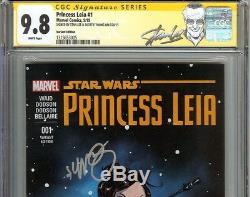 Princess Leia #1 CGC 9.8 NM/MT SS 2x STAN LEE & SKOTTIE YOUNG Variant Star Wars
