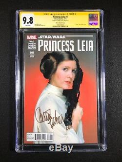 Princess Leia #1 CGC 9.8 SS (2015) Movie Variant Signed Carrie Fisher LEIA