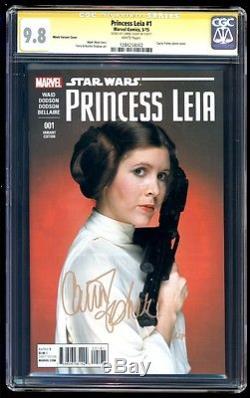 Princess Leia #1 Movie Photo Variant SS CGC 9.8 Carrie Fisher Star Wars Remark
