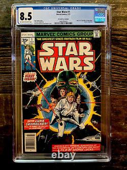 Rare 35 Cent Variant! Star Wars #1 CGC 8.5 Off White to White Pages