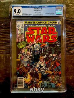 Rare 35 Cent Variant! Star Wars #2 CGC 9.0 WP 1st Appearance Obi-Wan Kenobi