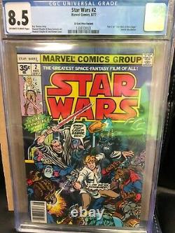 Rare Star Wars #2. 35 Cent Variant CGC 8.5 (Aug 1977, Marvel)
