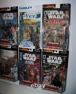 Retired rare Star Wars 30th Anniversary Exp Universe 12 Figure COMIC PACKS Lot