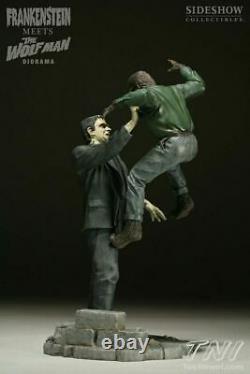 SIDESHOW FRANKENSTEIN MEETS THE WOLFMAN DIORAMA STATUE Universal Monsters LUGOSI