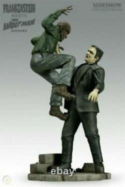 SIDESHOW FRANKENSTEIN MEETS THE WOLFMAN DIORAMA STATUE Universal Monsters LUGOSI