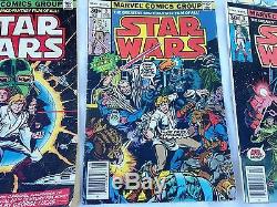 STARS WARS #1-2,4,5,9-12 Lot MARVEL COMICS (1977) 30 CENT Variant Comic Books