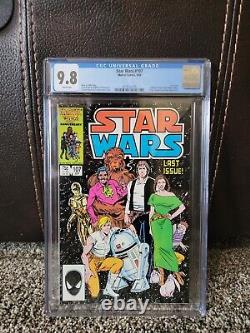 STAR WARS #107 CGC 9.8 White Pages Marvel Comics 1986 Last Issue