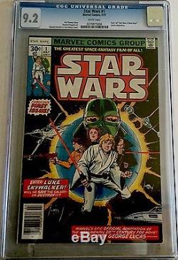 STAR WARS (1977) # 1 WHITE PAGES CGC 9.2 NM- HOT BOOK 1st PRINT 0279875006
