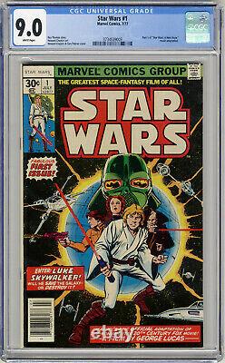 STAR WARS #1 1977 CGC 9.0 White Pages Marvel Comics
