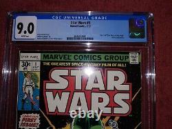STAR WARS #1 1977 CGC 9.0 White Pages Marvel Comics