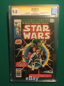 STAR WARS #1 1977 CGC 9.8 Signature series Stan Lee RIP! White Pages Perfect