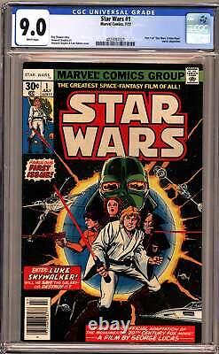 STAR WARS #1 (1977 Marvel) CGC 9.0 VF/NM WP A New Hope Part One first print